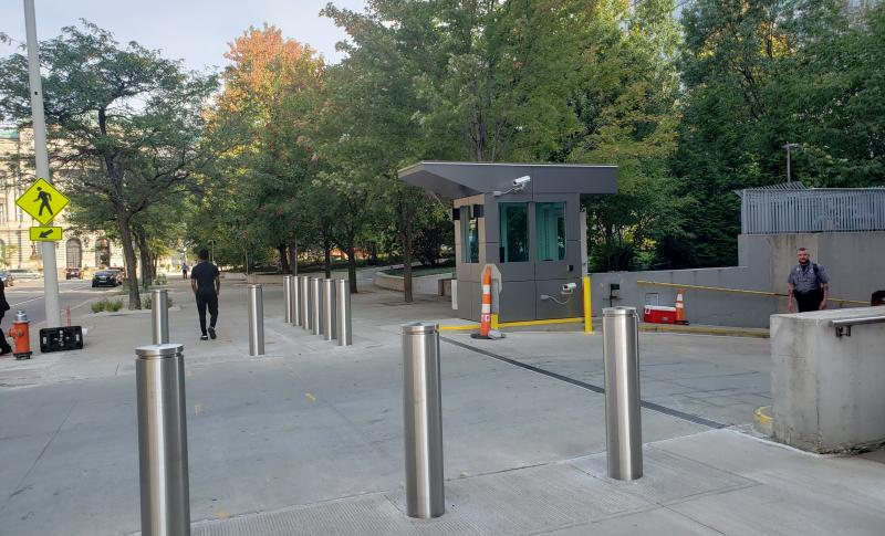 Guard Booth and Vehicle Ballards