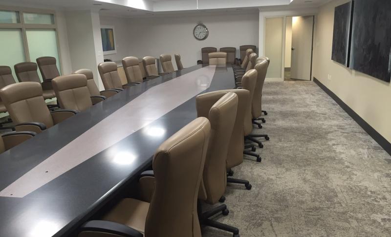 conference room with table and chairs